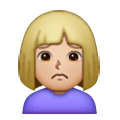 🙍🏼‍♀️ Emoji missmutige Frau: mittelhelle Hautfarbe Samsung One UI 6.1.