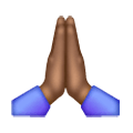 🙏🏾 Emoji Manos En Oración: Tono De Piel Oscuro Medio en Samsung One UI 6.1.