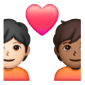 🧑🏻‍❤️‍🧑🏾 Emoji Liebespaar: Person, Person, helle Hautfarbe, mitteldunkle Hautfarbe Samsung One UI 6.1.