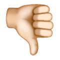👎🏻 Emoji Daumen runter: helle Hautfarbe Samsung One UI 6.1.
