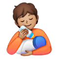 🧑🏽‍🍼 Emoji stillende Person: mittlere Hautfarbe Samsung One UI 6.1.