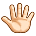 🖑🏻 Emoji Hand mit gespreizten Fingern: helle Hautfarbe Samsung One UI 6.1.