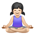 Émoji 🧘🏻‍♀️ Femme Dans La Posture Du Lotus : Peau Claire sur Samsung One UI 6.1.