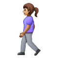 🚶🏽‍♀️ Emoji Mujer Caminando: Tono De Piel Medio en Samsung One UI 6.1.