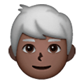 Emoji 👨🏿‍🦳 Uomo: Carnagione Scura E Capelli Bianchi su Samsung One UI 6.1.