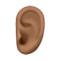 Emoji 👂🏾 Orecchio: Carnagione Abbastanza Scura su Samsung One UI 6.1.