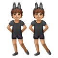 👯🏽 Emoji Personas Con Orejas De Conejo: Tono De Piel Medio en Samsung One UI 6.1.