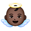 👼🏿 Emoji Bebê Anjo: Pele Escura na Samsung One UI 6.1.