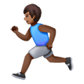 🏃🏾‍♂️ Emoji Hombre Corriendo: Tono De Piel Oscuro Medio en Samsung One UI 6.1.