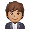 🧑🏽‍💼 Emoji Büroangestellte(r): mittlere Hautfarbe Samsung One UI 6.1.
