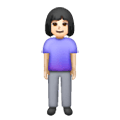 🧍🏻‍♀️ Emoji stehende Frau: helle Hautfarbe Samsung One UI 6.1.