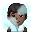 🧖🏿‍♂️ Emoji Mann in Dampfsauna: dunkle Hautfarbe Samsung One UI 6.1.