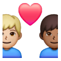 👨🏼‍❤️‍👨🏾 Emoji Pareja Enamorada - Hombre: Tono De Piel Claro Medio, Hombre: Tono De Piel Oscuro Medio en Samsung One UI 6.1.
