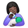 Emoji 👩🏿‍🍼 Donna Che Allatta: Carnagione Scura su Samsung One UI 6.1.