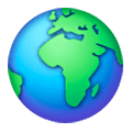 Émoji 🌍 Globe Tourné Sur L’Afrique Et L’Europe sur Samsung One UI 6.1.