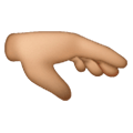 Emoji 🫳🏽 Palmo İn Giù: Carnagione Olivastra su Samsung One UI 6.1.