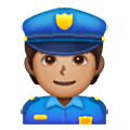 👮🏽 Emoji Polizist(in): mittlere Hautfarbe Samsung One UI 6.1.