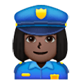 👮🏿‍♀️ Emoji Agente De Policía Mujer: Tono De Piel Oscuro en Samsung One UI 6.1.