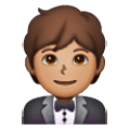 🤵🏽 Emoji Person im Smoking: mittlere Hautfarbe Samsung One UI 6.1.