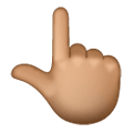 Emoji 👆🏽 Indice Alzato: Carnagione Olivastra su Samsung One UI 6.1.