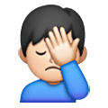 🤦🏻‍♂️ Emoji sich an den Kopf fassender Mann: helle Hautfarbe Samsung One UI 6.1.