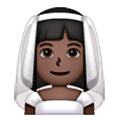 👰🏿‍♀️ Emoji Frau in einem Schleier: dunkle Hautfarbe Samsung One UI 6.1.