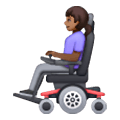 👩🏾‍🦼 Emoji Mulher Em Cadeira De Rodas Motorizada: Pele Morena Escura na Samsung One UI 6.1.