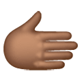 🫱🏾 Emoji Mano Derecha: Tono De Piel Oscuro Medio en Samsung One UI 6.1.