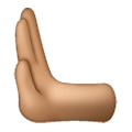 🫷🏽 Emoji Nach Links Drückende Hand: Mittlere Hautfarbe Samsung One UI 6.1.