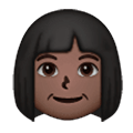 👩🏿 Emoji Frau: dunkle Hautfarbe Samsung One UI 6.1.