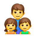 👨‍👧‍👦 Emoji Familie: Mann, Mädchen und Junge Samsung One UI 6.1.