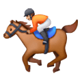 🏇🏽 Emoji Pferderennen: mittlere Hautfarbe Samsung One UI 6.1.