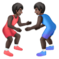 🤼🏿‍♂️ Emoji Hombres Luchando, Tono De Piel Oscuro en Samsung One UI 6.1.