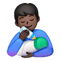 Émoji 👨🏿‍🍼 Homme Allaitant Un Bébé : Peau Foncée sur Samsung One UI 6.1.