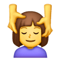 💆‍♀️ Emoji Frau, die eine Kopfmassage bekommt Samsung One UI 6.1.