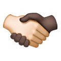 🫱🏻‍🫲🏿 Emoji Handschlag: helle Hautfarbe, dunkle Hautfarbe Samsung One UI 6.1.