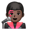 👨🏿‍🎤 Emoji Cantante Hombre: Tono De Piel Oscuro en Samsung One UI 6.1.