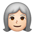 👩🏻‍🦳 Emoji Frau: helle Hautfarbe, weißes Haar Samsung One UI 6.1.