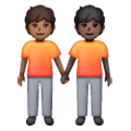 🧑🏾‍🤝‍🧑🏿 Emoji Dos Personas Dándose La Mano: Tono De Piel Oscuro Medio, Tono De Piel Oscuro en Samsung One UI 6.1.