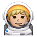 👨🏼‍🚀 Emoji Astronaut: mittelhelle Hautfarbe Samsung One UI 6.1.