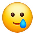 Emoji 🥲 Faccina Sorridente Con Lacrima su Samsung One UI 6.1.