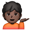 💁🏿 Emoji Persona De Mostrador De Información: Tono De Piel Oscuro en Samsung One UI 6.1.