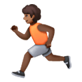 🏃🏾 Emoji Persona Corriendo: Tono De Piel Oscuro Medio en Samsung One UI 6.1.