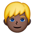 👱🏿‍♂️ Emoji Mann: dunkle Hautfarbe, blond Samsung One UI 6.1.