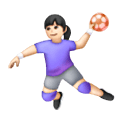 🤾🏻‍♀️ Emoji Mujer Jugando Al Balonmano: Tono De Piel Claro en Samsung One UI 6.1.