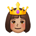 Émoji 👸🏽 Princesse : Peau Légèrement Mate sur Samsung One UI 6.1.