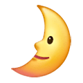 🌛 Emoji Luna De Cuarto Creciente Con Cara en Samsung One UI 6.1.