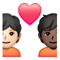 Émoji 🧑🏻‍❤️‍🧑🏿 Couple Avec Cœur: Personne, Personne, Peau Claire, Peau Foncée sur Samsung One UI 6.1.