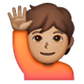 🙋🏽 Emoji Persona Con La Mano Levantada: Tono De Piel Medio en Samsung One UI 6.1.