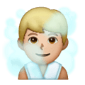 Emoji 🧖🏼‍♂️ Uomo In Sauna: Carnagione Abbastanza Chiara su Samsung One UI 6.1.
